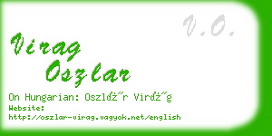 virag oszlar business card